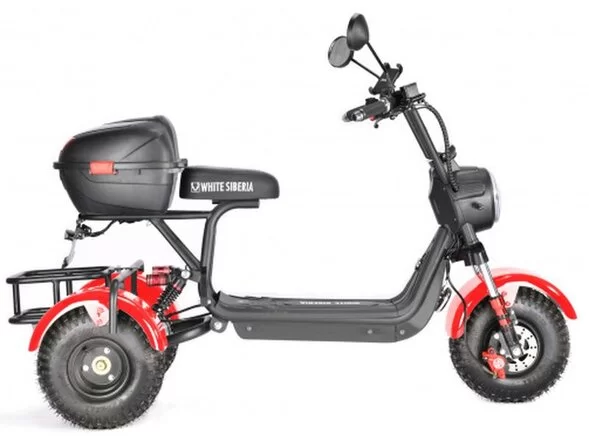 Электротрицикл WHITE SIBERIA TRIKE MINI RED 1500W